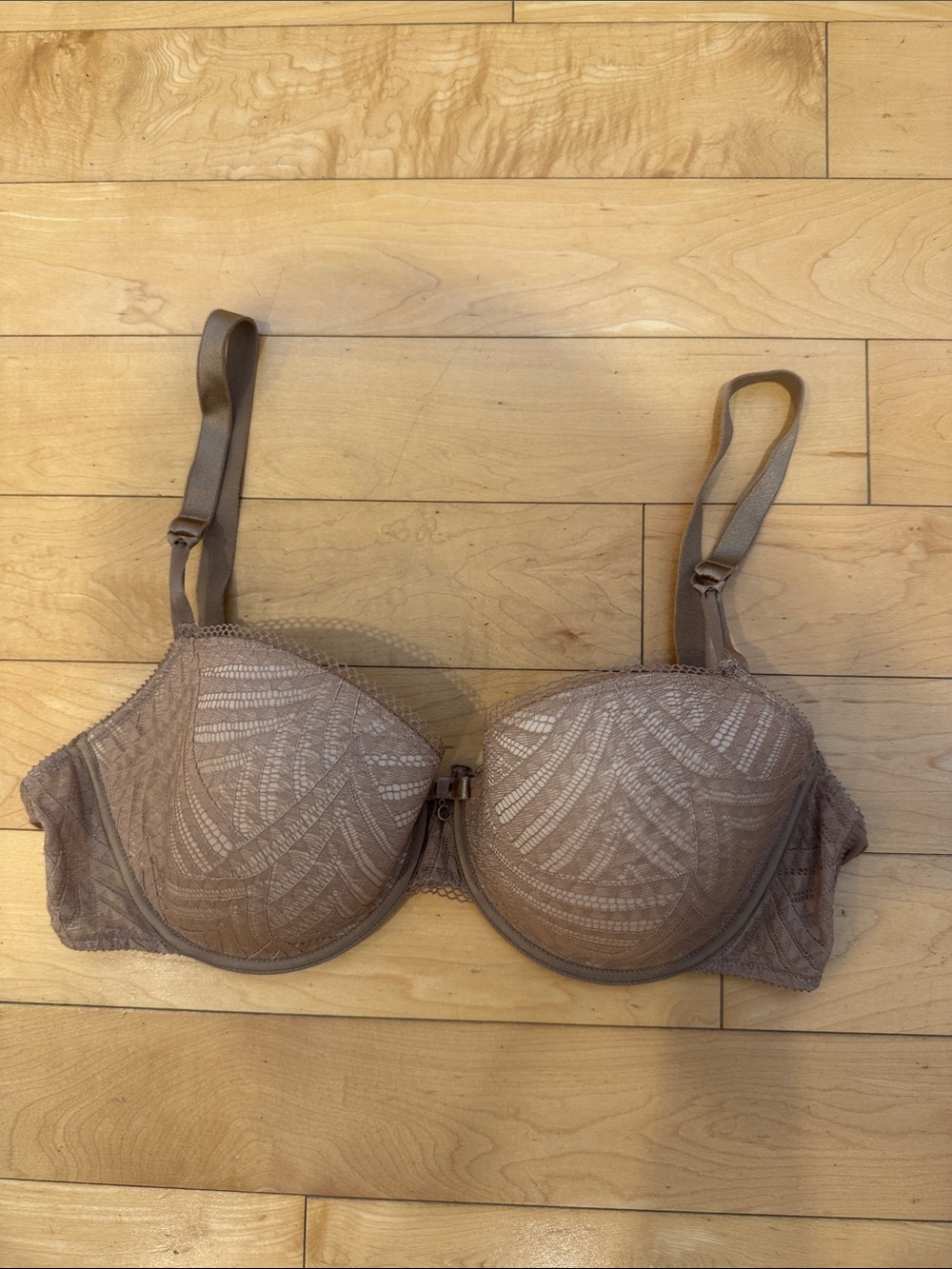 Chantelle Nude Lace Padded Underwire Bra
